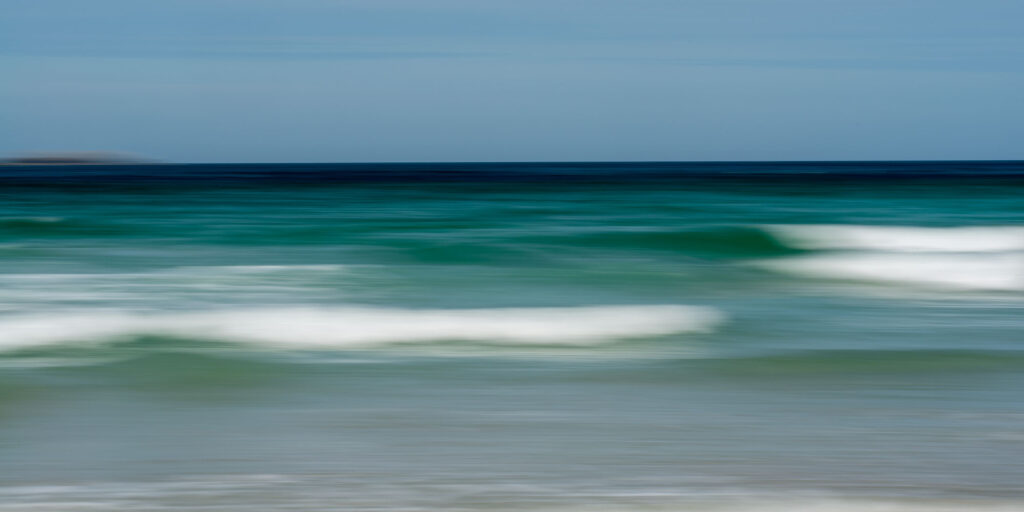 experimental photo art - intentional camera movement beach