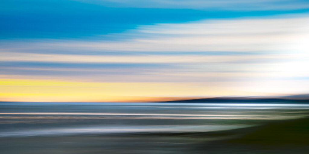 experimental photo art - intentional camera movement beach