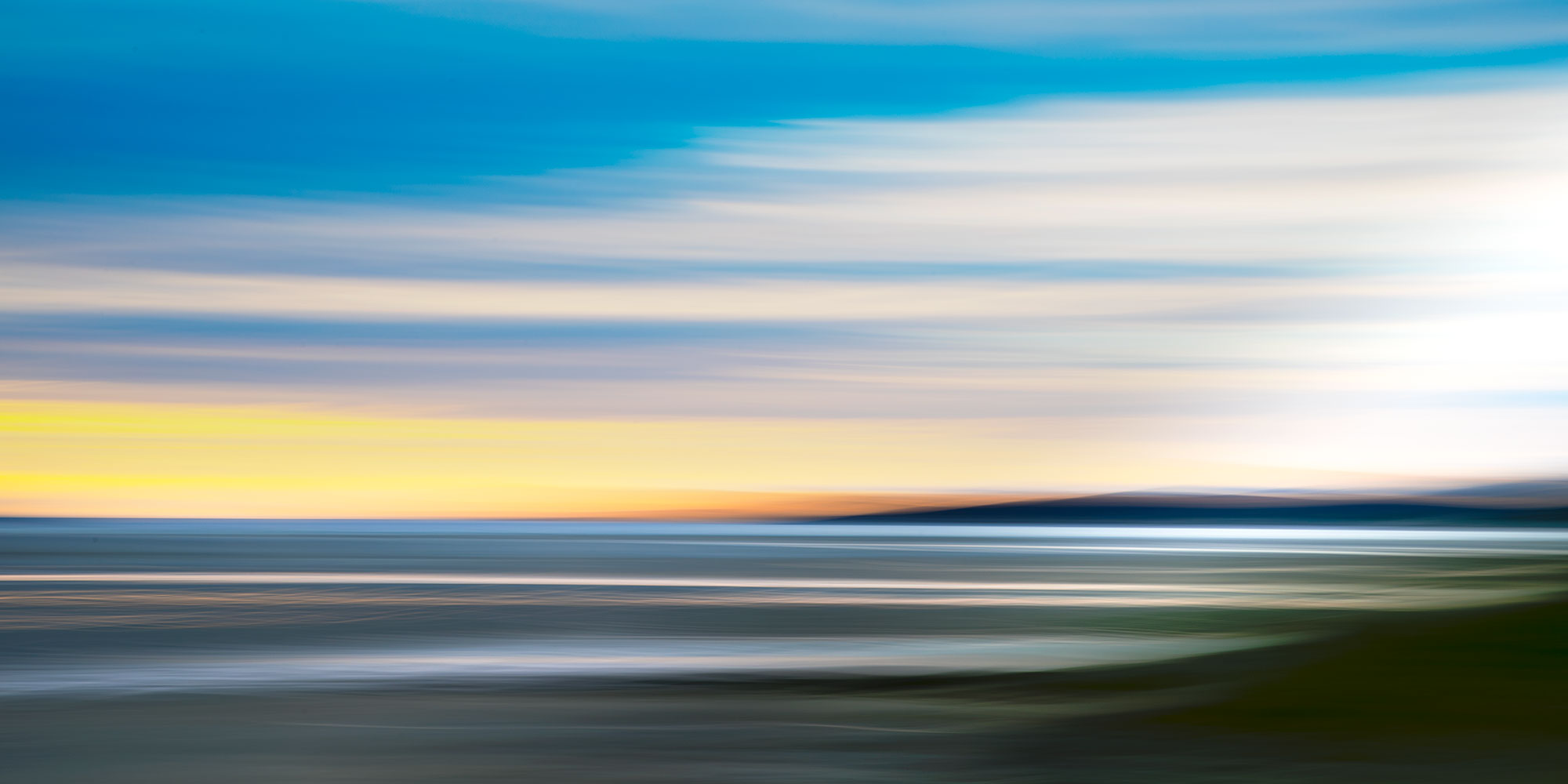 experimental photo art - intentional camera movement beach