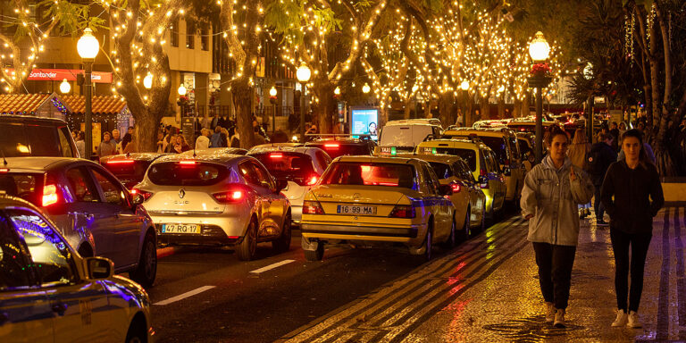 Christmas lights in Funchal Madeira