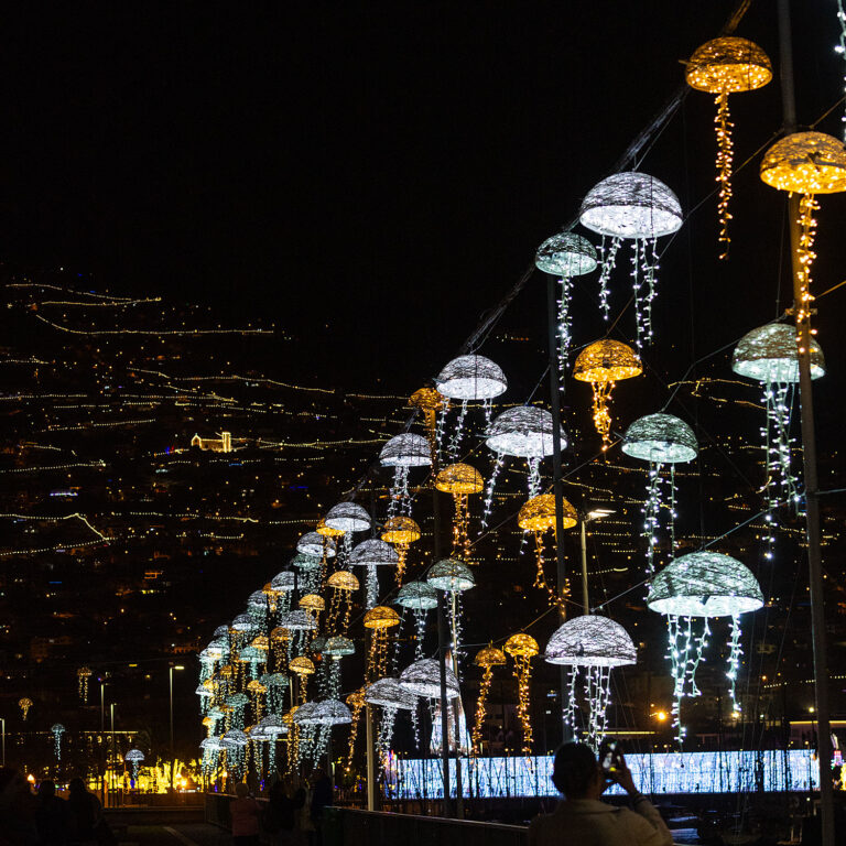 Christmas lights in Funchal Madeira