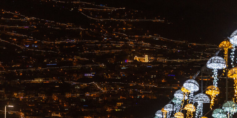 Christmas lights in Funchal Madeira