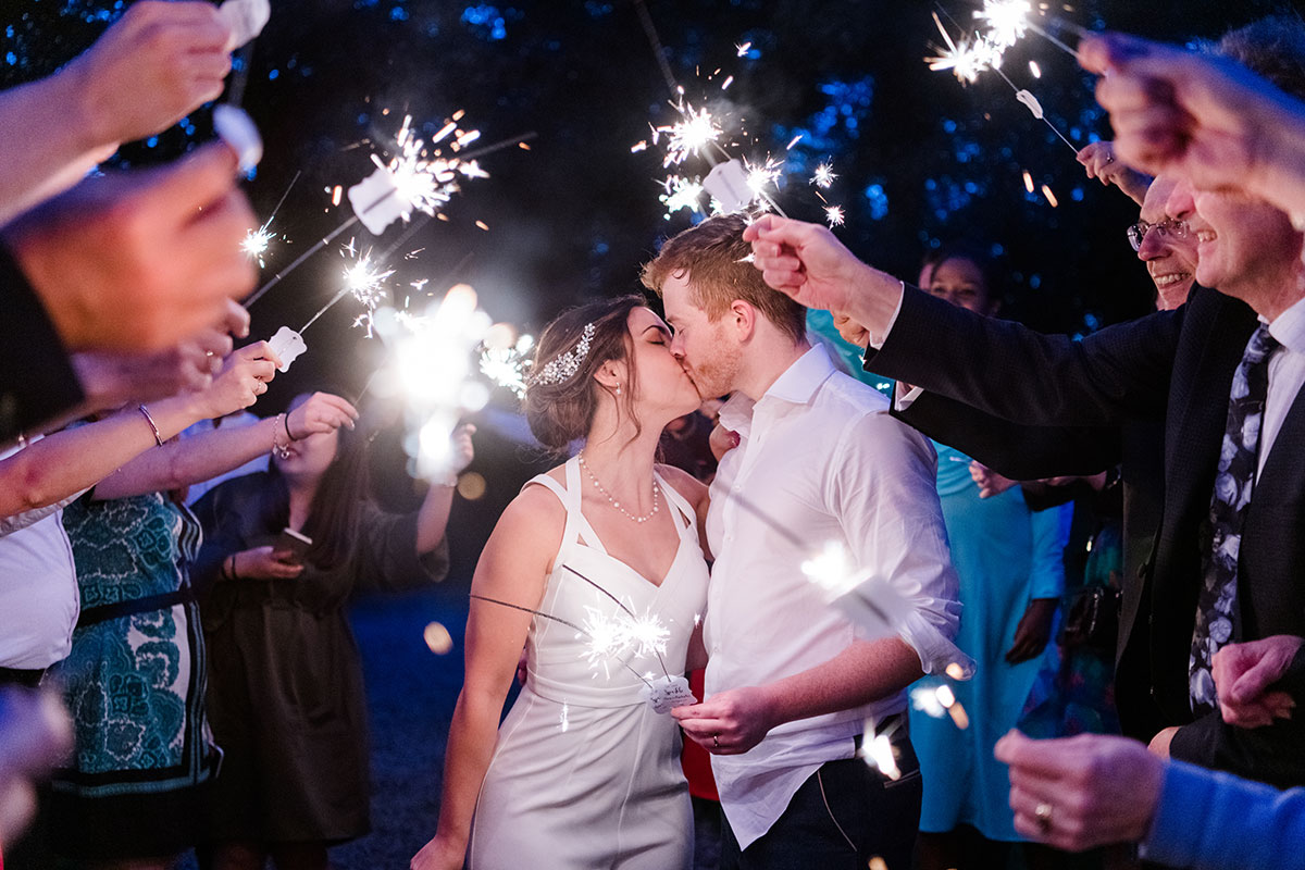 sparkler exit wedding